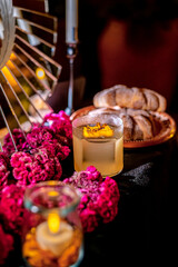 Craft Mezcal Cocktail in a Short Glass — Artisan Mixology Drink with pan de muerto