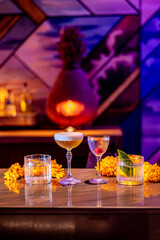 Craft Cocktail Mixology in Moody Dramatic Lighting
