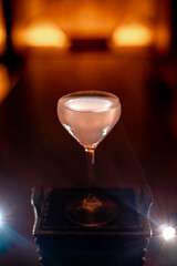 Mixology Cocktail in Elegant Glass  Vibrant Artisan Drink