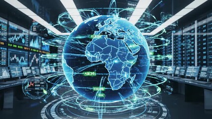 Dynamic Stock Market Data Visualization Financial Trading Analysis. - Powered by Adobe