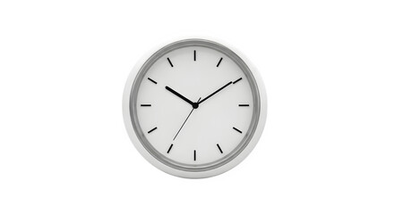 Analog clock isolated on transparent background displaying ten minutes past ten oclock time