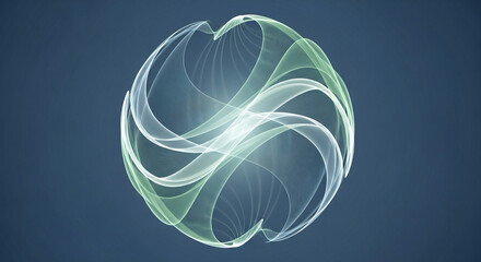 abstract wave patterns forming globe — flow of peaceful communication
