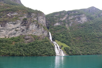 waterfall in the mountains