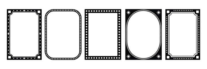 Assortment of Decorative Rectangular and Oval Frames Keywords: frame, border, decorative, ornate