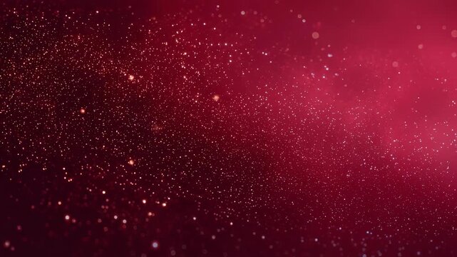 Shimmering red particles scatter across a vibrant backdrop, evoking a sense of glamour and wonder. Ideal for holiday themes, party invitations, or modern creative projects
