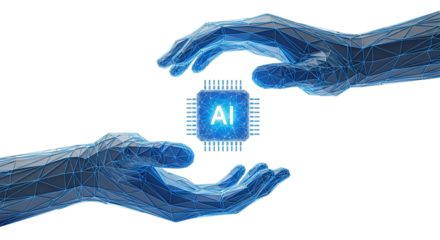AI Processor in Digital Hands A Future of Innovation Artificial Intelligence Machine Learning Robotics Technology Design