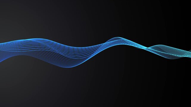 abstract blue wave lines flow ,technology and game and science dark blue social media background