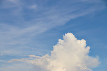beautiful blue sky with clouds on bright sunny day in Chiang Mai Thailand