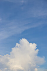beautiful blue sky with clouds on bright sunny day in Chiang Mai Thailand