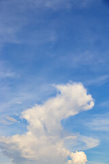 beautiful blue sky with clouds on bright sunny day in Chiang Mai Thailand