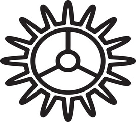 Obraz premium Hand holding sun flower and circle illustration