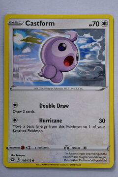 Pok&eacute;mon Trading Card, Sword and Shield, Brilliant Stars, Castform.