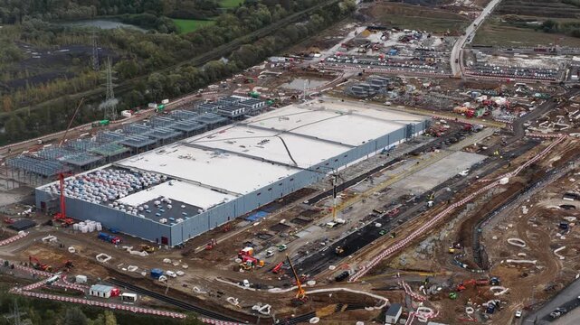 New data center for Cloud services and AI infrastructure in Farciennes, Belgium.