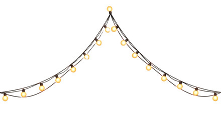 Christmas lights. Christmas garland PNG. Christmas light PNG. Christmas decoration, LED lamps. transparent background