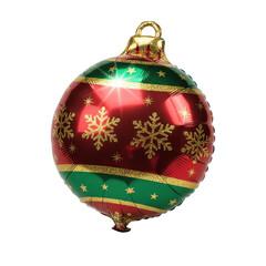 Christmas ball cutout, christmas ornament, christmas balloon isolated on transparent background, PNG