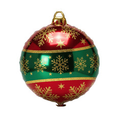 Christmas ball cutout, christmas ornament, christmas balloon isolated on transparent background, PNG