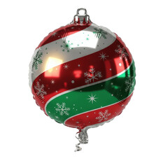 Christmas ball cutout, christmas ornament, christmas balloon isolated on transparent background, PNG