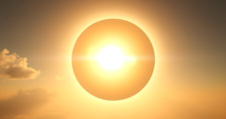 golden sunset over the sea