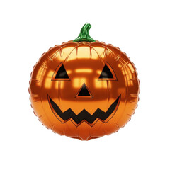 Halloween pumpkin shape balloon on white background, PNG 