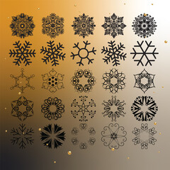 Snowflake Designs Winter Snowflake Patterns Frozen Snowflake Clipart Snowflake Icon Set Crystal Snowflake Illustrations Minimalist Snowflake Art Christmas Snowflake Graphics