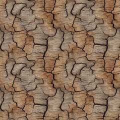 Cracked Bark Seamless Pattern