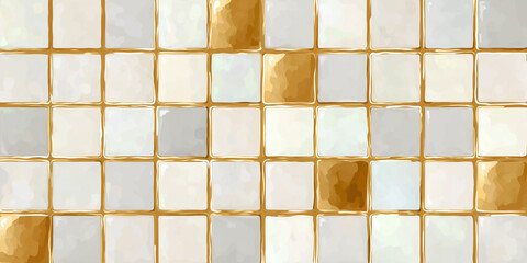 Elegant Opal Metallic Tile Texture Background Featuring Intricate Seam Patterns of Intersecting Squares in a Harmonious Blend of Colors