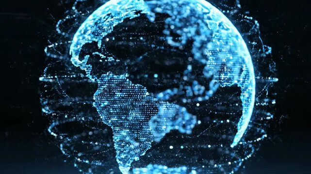 Digital World Globe Global Network, Technology, Connection, Future