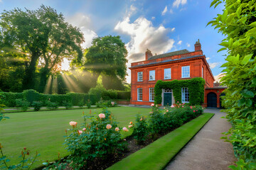 London's traditional residential red brick home. England.