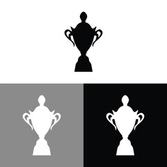 Trophies for black and white sports championships 
