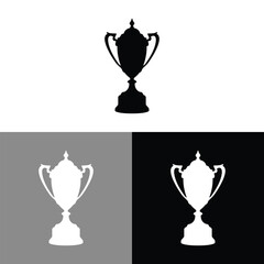 Trophies for black and white sports championships 