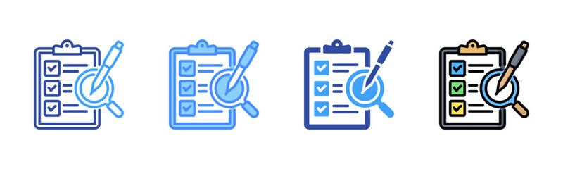 Assessment Icon, Multi Styles Icon Set