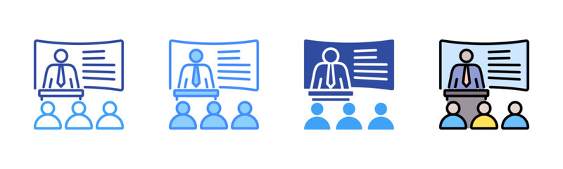 Seminar Icon, Multi Styles Icon Set