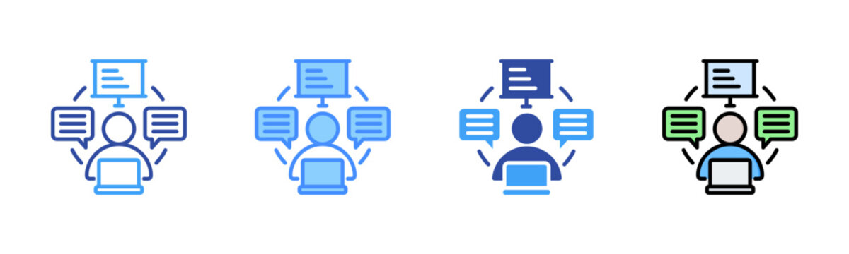 Training Icon, Multi Styles Icon Set