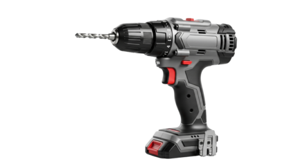 Modern cordless drill with shadow underneath isolated