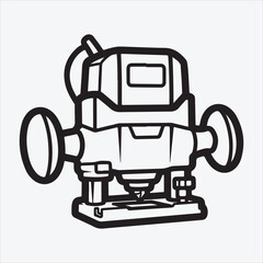 Line art Crapenter tool vector design