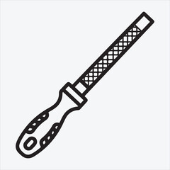 Line art Carpenter tools vector design