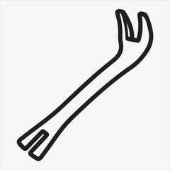 Line art Carpenter tools vector design