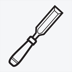 Line art Carpenter tools Bottle vector design
