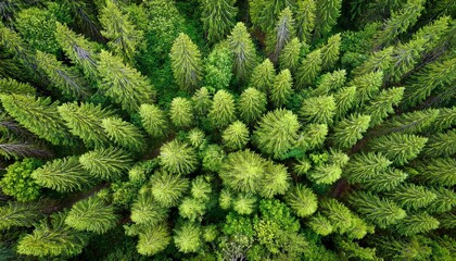Top View Green Moss Forest Nature Texture Background Ai Generated Image