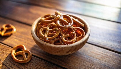 A Wooden Bowl Filled With Crunchy Salty Pretzels Is Placed On A Rustic Wooden Table During A Casual Gathering Inviting Guests To Enjoy A Tasty Snack