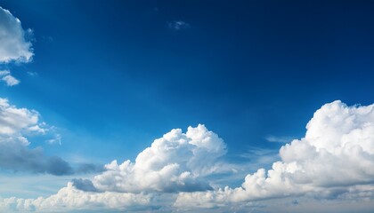 Blue Sky With Beautiful Natural White Clouds