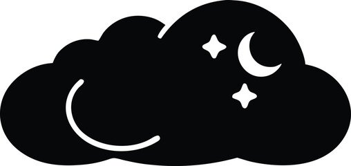 Sleep Cloud Vector Icon