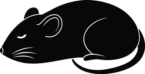 Sleeping Mouse Vector Icon