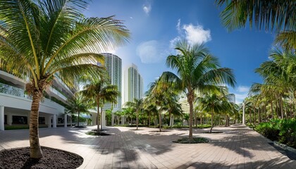 Fototapeta premium The Palm Court At The Miami Design District