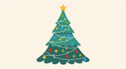 christmas tree vector illustration