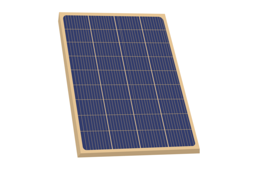 Clean energy source, a modern solar panel generating power from sunlight