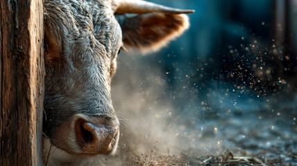 A rustic portrait captures the tranquil existence of livestock on a family-owned farm, close to nature's daily rhythm and simple pleasures.