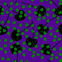 Cartoon fruit seamless retro cherry pattern for wrapping paper and fabrics and linens and kids accessories 
