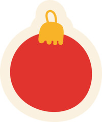 Illustration of a Red Christmas Ornament
