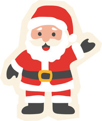 Illustration of Cartoon Santa Claus Waving